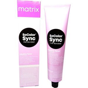 Matrix SoColor Sync Pre-Bonded Alkaline Toner Full-Bodied alkalische toner voor het Haar Tint  4A Mittelbraun Asch 90 ml