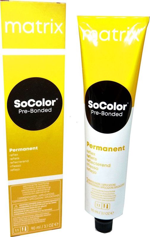 Matrix - SoColor Pre-Bonded - Permanent Crème Haarkleur - 90ml - 04RV+ Medium Brown Red Violet