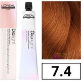 L’Oréal Professionnel Dia Light Pernamente Haarkleuring zonder Ammoniak Tint 7.4 Biondo Ramato 50 ml