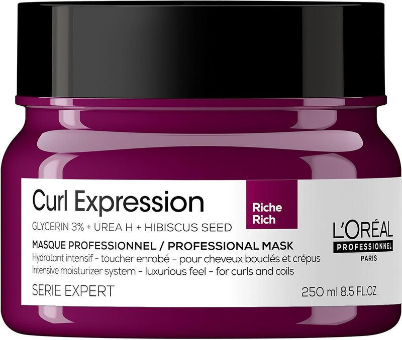 L'Oréal Professionnel Curl Expression Intensive Moisturizer Rich Mask – Voor krullen en kroeshaar – Serie Expert – 250 ml
