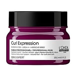 L'Oréal Professionnel Serie Expert Curl Expression Hydraterend haarmasker, voor krullend en krullend haar, met glycerine, ureum H en hibiscuszaadextract, 250 ml