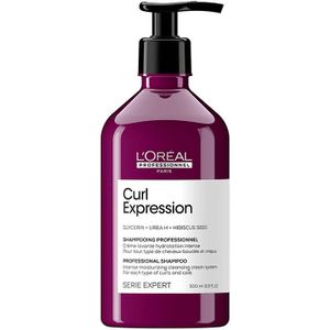 L'Oréal Professionnel | Shampoo voor krullend en golvend haar serie Expert, Curl Expression Intense hydraterende reinigingscrème 500 ml