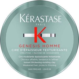 Kérastase Genesis Homme Cire D'Épaisseur Texturisante Styling Modeling Pasta voor Fijn of Dunner Wordend Haar  75 ml