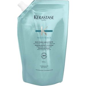 Kérastase Résistance, Bain Force Architecte, Shampoo Navulling, Versterkend & Herstellend, Voor Beschadigd en Breekbaar Haar, 500ml