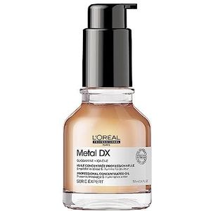 L'Oréal Professionnel Geconcentreerde olie voor alle haartypes, anti-kroes leave-in, hittebescherming en zijdeachtige glans, Serie Expert, Metal DX Oil, 50 ml