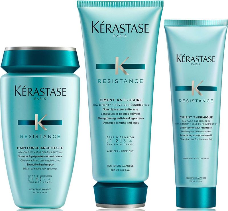 Kérastase - Resistance - Haarbehandeling - 250ml Shampoo - 200ml Conditioner - 150ml Stylingcrème