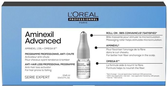 L'Oréal Professional - Aminexil Advanced - Haargroeimiddel - 10 Ampullen