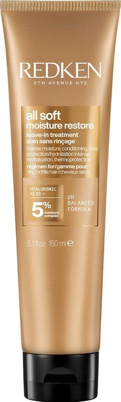 Redken - All Soft Moisture Restore Leave-In Treatment - Crèmespoeling - Hydrateert en Voedt Haar