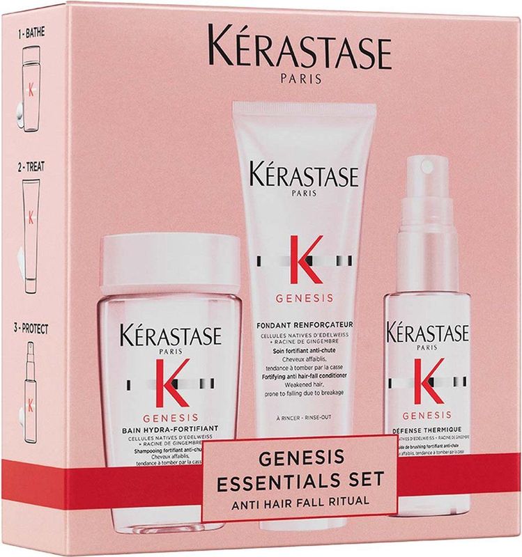Kérastase Genesis Geschenkset - Mini Trio - Anti-haaruitval Shampoo, Conditioner & Hittebeschermer