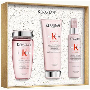 Kérastase - Genesis Light XMas Set - Haarverzorging - 200 ml Fondant Renforçateur + 250 ml Bain Nutri-Fortifiant + 150 ml Défense Thermique