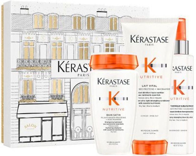 Kérastase - Nutritive Fondant XMas Set - Shampoo - 250 ml - Lait Vital Lotion - 200 ml - Lotion Thermique Universelle - 150 ml