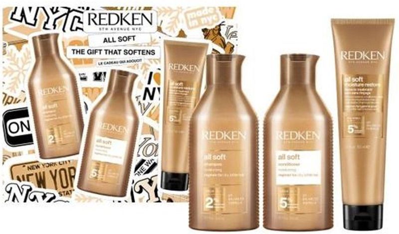 Redken - All Soft Gift Set - Haarverzorgingsset - 250 ml + 2 x 300 ml