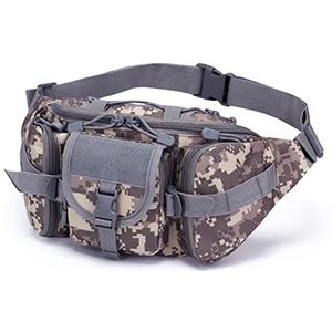 DTKJ Tactische taillepakket militaire fanny packs heupgordeltas voor outdoor wandelen klimmen vissen jacht heuptas, ACU, L,