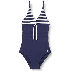 Haute Press N9059 Badpak, eendelig, gestreept, marineblauw, 6 meisjes