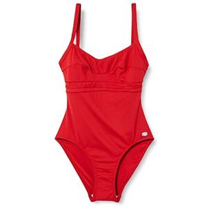 Haute pression Eendelig badpak voor dames, Donker rood, 48