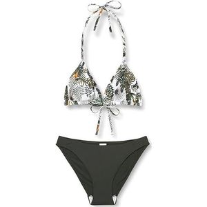 HAUTE PRESSION Tweedelig badpak voor dames, tropisch motief X2043/X3043 C01 T42, Meerkleurig, 42-46