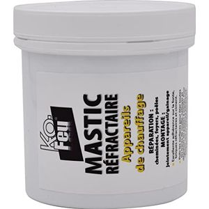 K-OFEU - Mastic refractaire - Briques et Platres - Réparation et Montage des appareils de chauffage Haute températures - 450 g