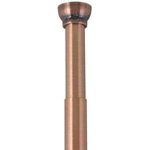 Spirella Gordijnroede voor douchegordijn of badkuip, uittrekbaar, zonder boren, aluminium, Kreta 125-220 cm, koper