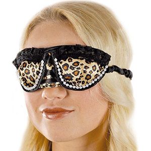 Paris Hollywood Masker luipaard met kant satijn eenheidsmaat