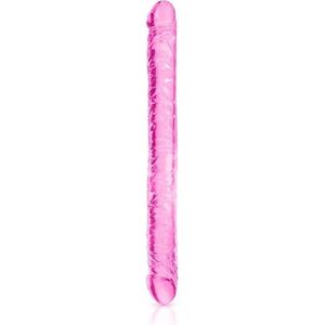 Pure Jelly 34 R - Dubbele Dildo - 34 x 3.2cm - Transparant Roze