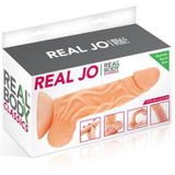 Real Body Real Jo Realistische Zuignap Vibrator met Bewegende Voorhuid 18.5 cm - Lichte Huidskleur