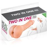 Real Body Two in One - Dildo en Masturbator - 20 x 4cm - Flesh