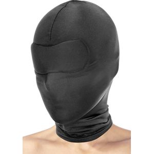 Fetish Tentation - Bondage Masker- Verstevigde Blinddoek en Luchtdoorlatend Bivakmasker - Zwart