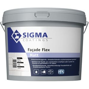 Sigma Facade Topcoat Flex Matt 10 liter 100% Wit - Muurverf