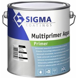 Sigma Multiprimer Aqua 2,5 liter 100% Wit - Grondverf & Primer