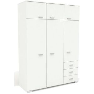 Kledingkast Galaxy 146cm met 6 deuren - wit