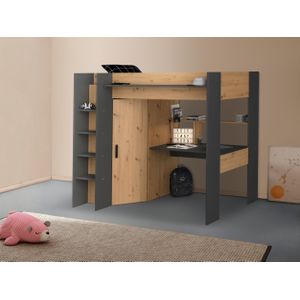 Parisot Hoogslaper Heavy - Grijs - Artisan Eikdecor - Inclusief Bedbodem