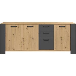 Parisot - Dressoir - Bruin - 220x52x87 cm