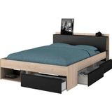 Bed Most 140x190/200cm met lades - zwart