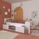 Parisot Halbhohes Hochbett "Cleo 1" Jackson-Eiche / Weiß