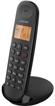 Logicom - ILOA 150 - Huistelefoon Draadloos - zonder antwoordapparaat - 1 Handset - Met Speaker - Dect-telefoon - Zwart