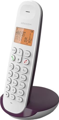 Logicom ILOA 150 Draadloze vaste telefoon zonder antwoordapparaat - Solo - Analoge & DECT-telefoons - Aubergine