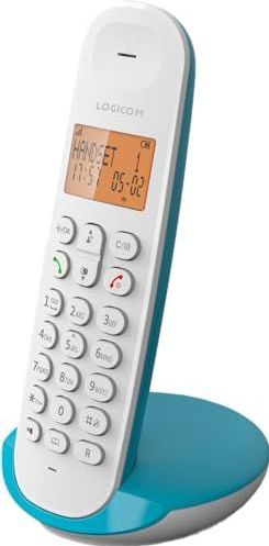 Logicom - ILOA 150 - Huistelefoon Draadloos - zonder antwoordapparaat - 1 Handset - Met Speaker - Dect-telefoon - Turquoise