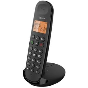 Logicom ILOA 155T draadloze vaste telefoon met antwoordapparaat recorder - solo - analoge en dect-telefoons - zwart