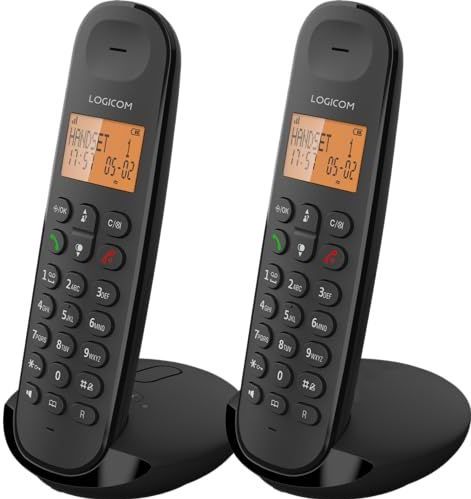 Logicom - ILOA 255T - Huistelefoon Draadloos - Met Antwoordapparaat - 2 Handsets - Met Speaker - Dect-telefoon - Zwart