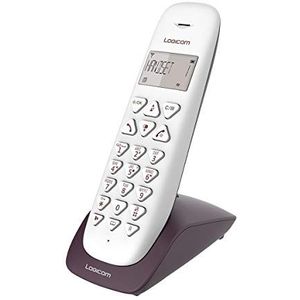 Draadloze vaste telefoon - draadloze telefoon met antwoordapparaat, Solo - analoge en dect telefoons - Logicom VEGA 155T vaste telefoon met antwoordapparaat, Aubergine