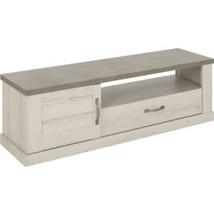 Tv-meubel Mentor - Beige - Spaanplaat - Betonlook