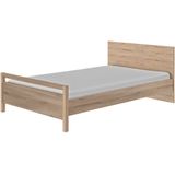 EMOB - Twijfelaar Eliana 120x190 - naturel lichte eik - Gautier - Gami - Slaapkamer outlet - Bruin - Spaanplaat - Slaapkamer outlet - Twijfelaar (120 cm breed) - Normaal bed - Op voorraad