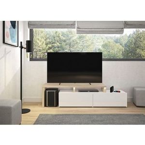 Diagone- TV Meubel Tv-meubel Mikao hoek - 150cm - Wit; Bruin
