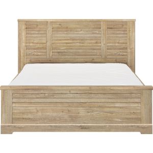 Tweepersoonsbed Wanda 160x200 - bruin kastanjehout