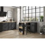 Diagone - multifunctionele keukentafel barhoogte 94cm MANCHESTER zwart