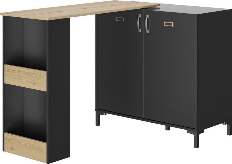 Diagone - multifunctionele keukentafel barhoogte 94cm MANCHESTER zwart