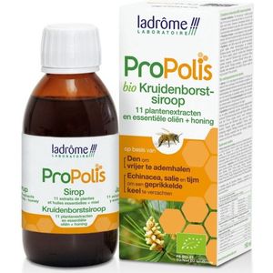 Ladrome Propolis kruidenborstsiroop suikervrij bio 150ml