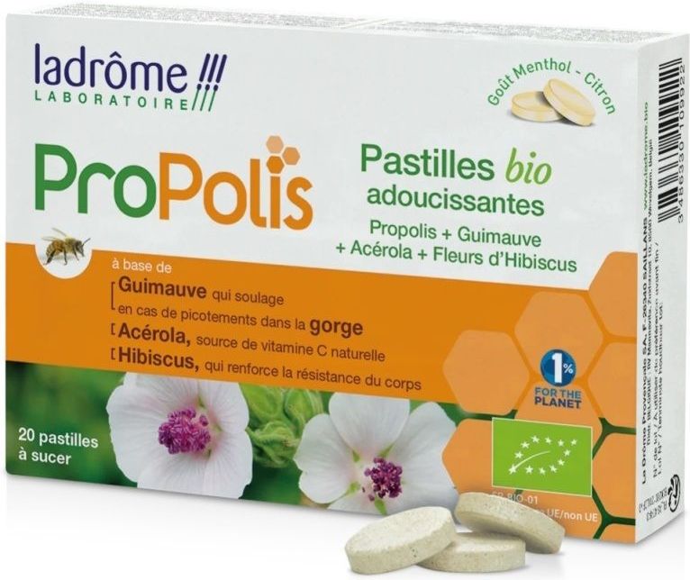 Ladrôme - Propolis + Hibiscus + Acerola - Pastilles - 100% Natuurlijk