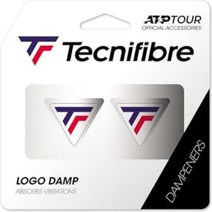 Tecnifibre Anti-vibratie Tennis Damp Logo voor volwassenen, uniseks, driekleurig, 2 stuks