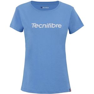 Tennisshirt Tecnifibre Women Team Cotton Azur